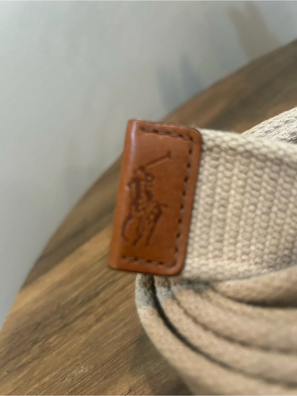 Polo Ralph Lauren Beige Canvas D-Ring Web Belt Leather Tip 53”